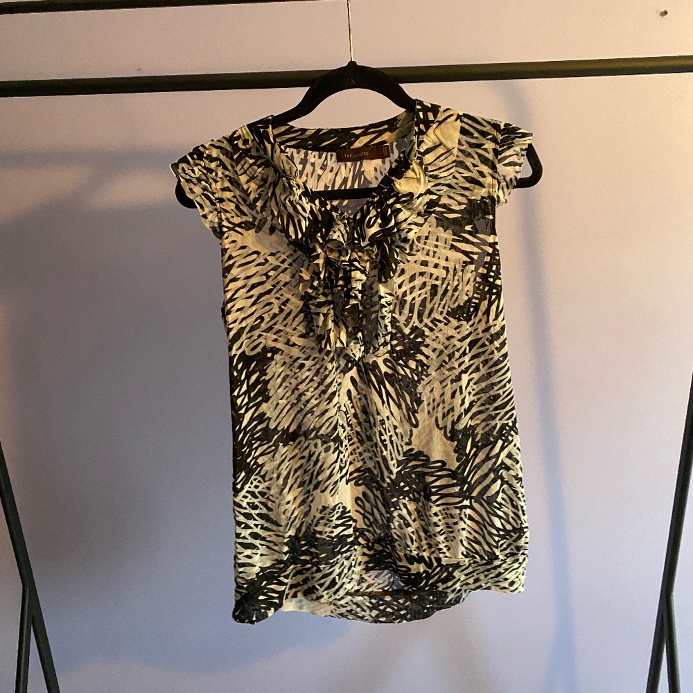 Black and White Blouse
